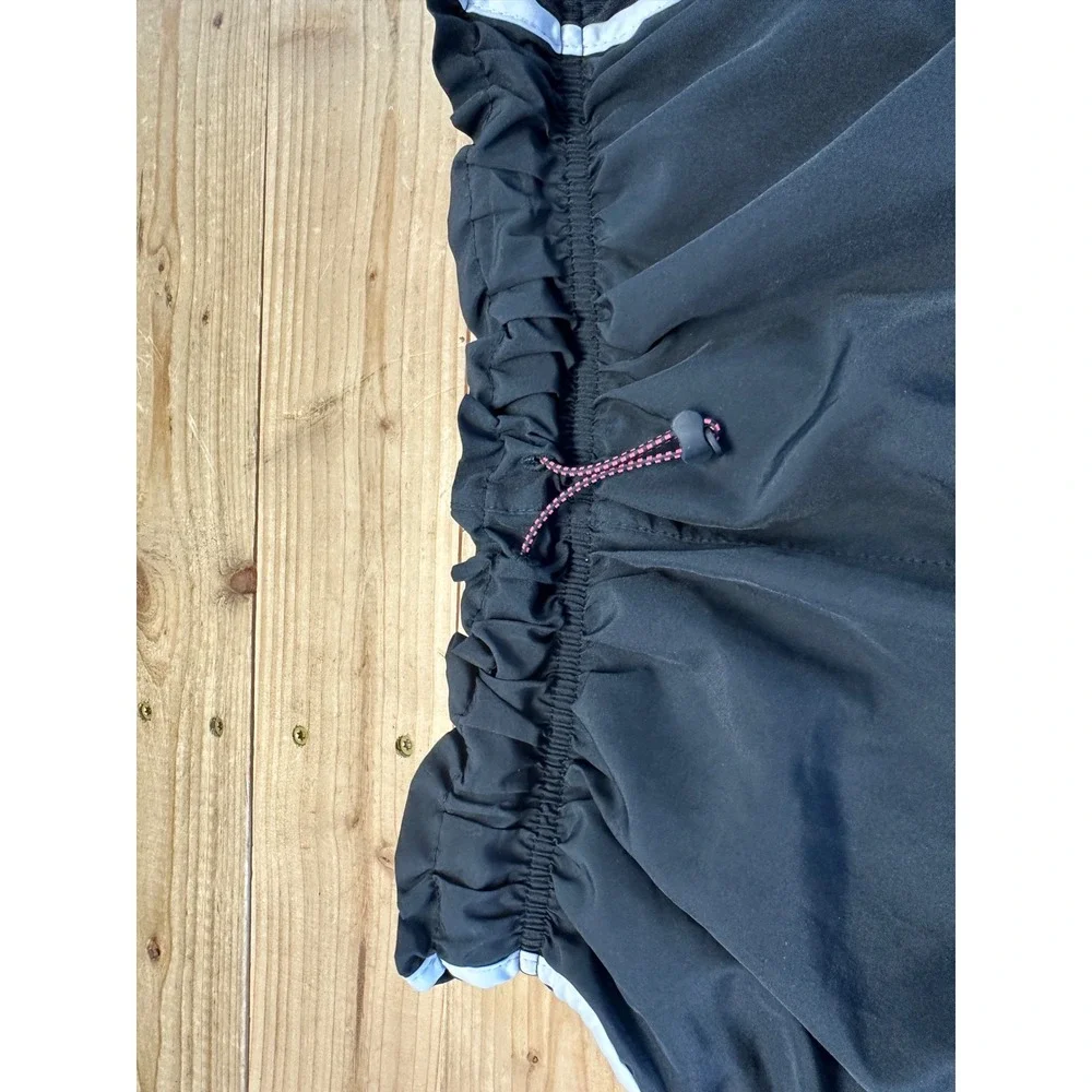 Nike Dri-FIT Womens‎ Running Shorts Black White Elastic Waist Bungee Small